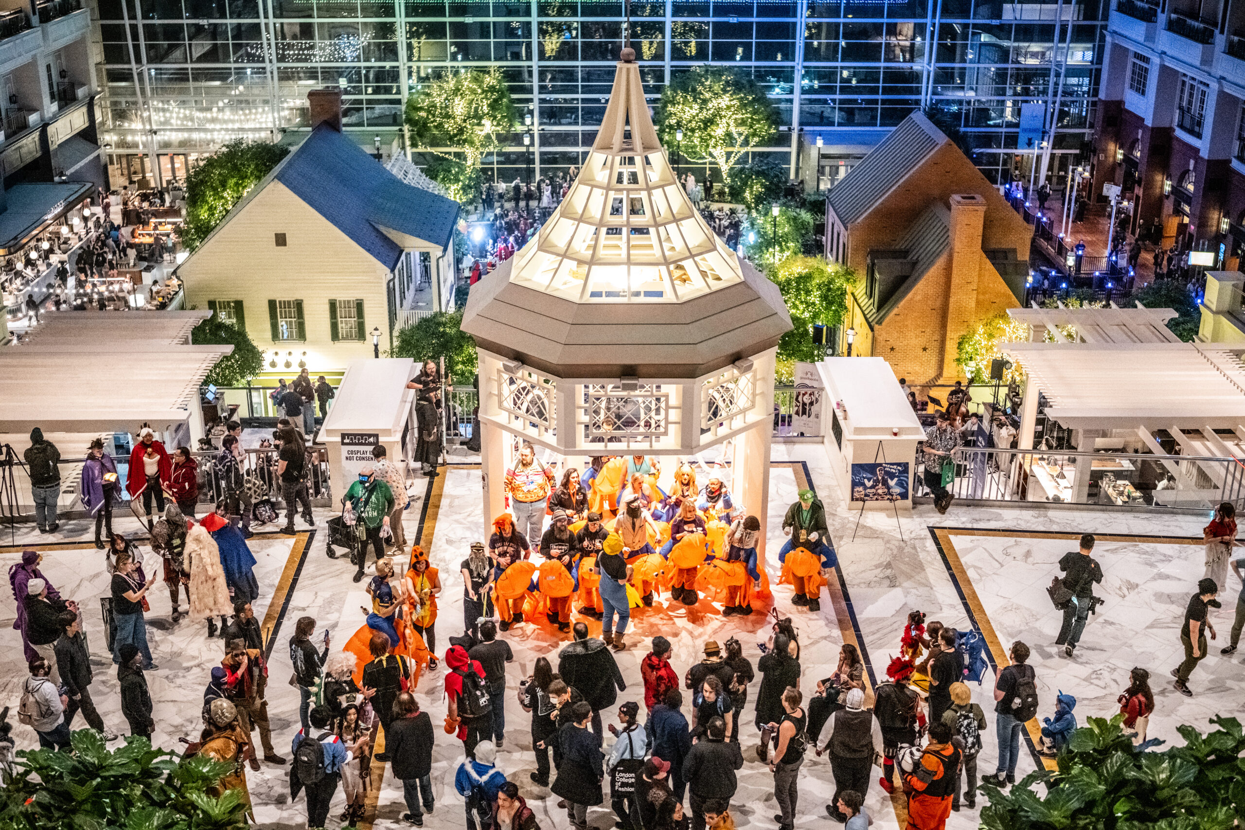 Shrimp parade at the gazebo